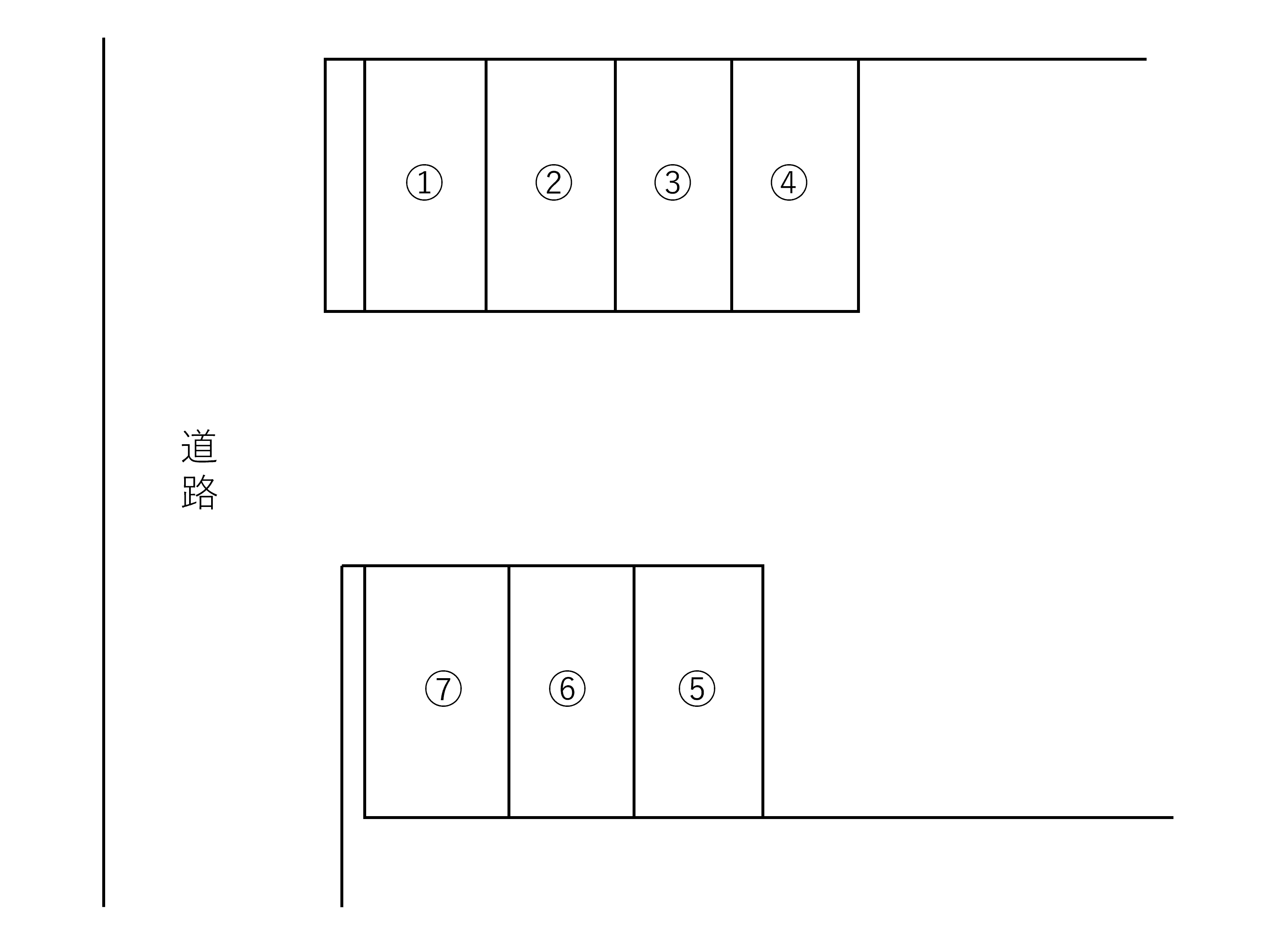 ドゥーズ中野北の駐車配置図