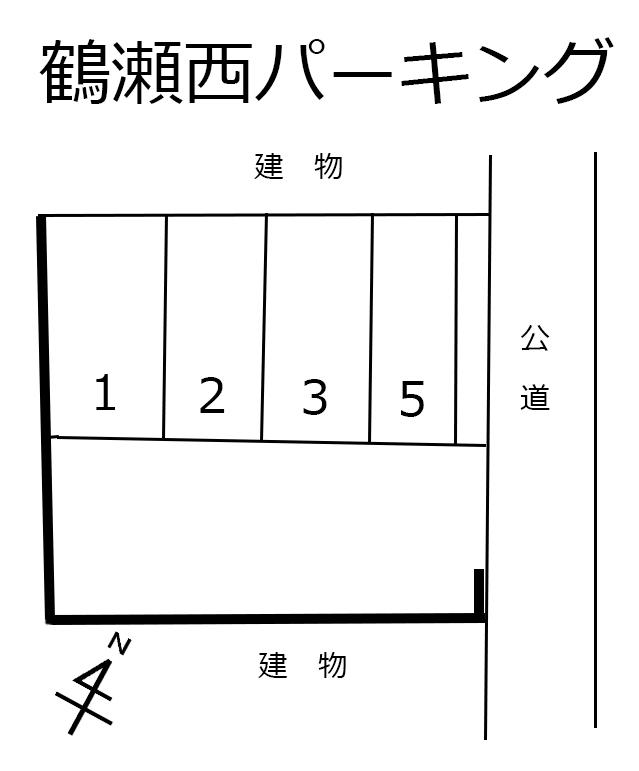 鶴瀬西パーキングの駐車配置図