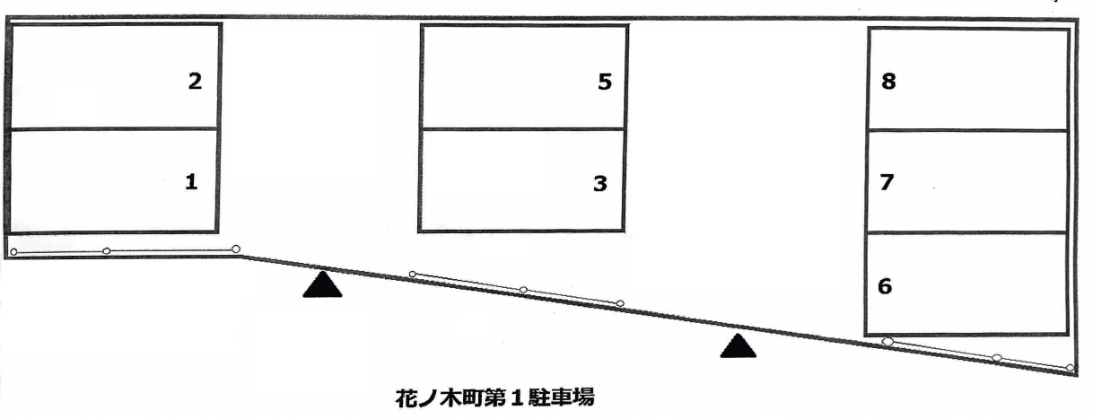 花ノ木町第一駐車場の駐車配置図