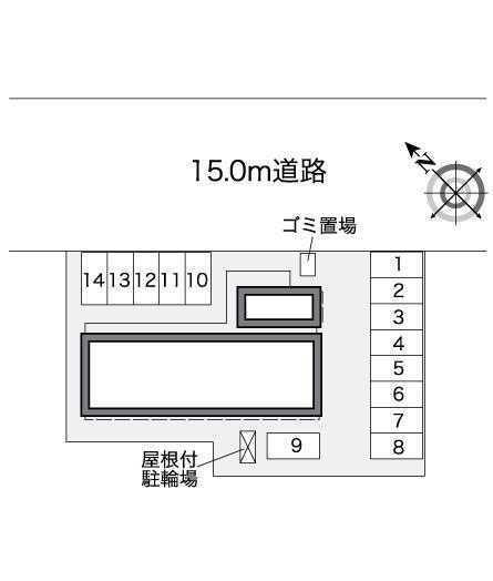 パークハイム(27035)の駐車配置図