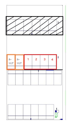 南与野駅前第２の駐車配置図