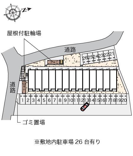 クレイノ岡山Ⅱ(58416)の駐車配置図