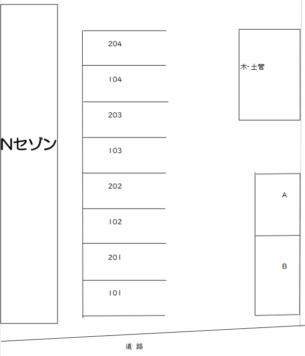 Ｎセゾンの駐車配置図