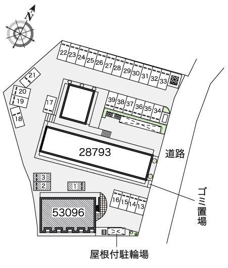 大町Ｂ(53096)の駐車配置図