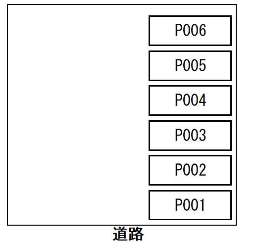 サン本江駐車場の駐車配置図