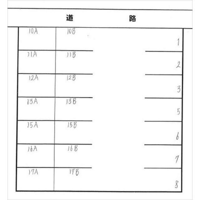 西金沢3丁目駐車場の駐車配置図