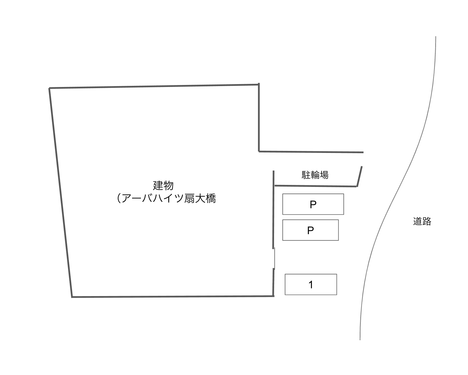 ｱｰﾊﾞﾊｲﾂ扇大橋駐車場の駐車配置図