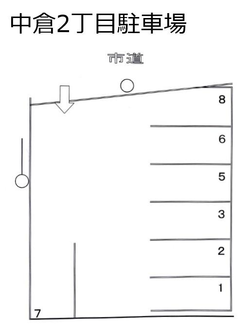中倉2丁目駐車場の駐車配置図