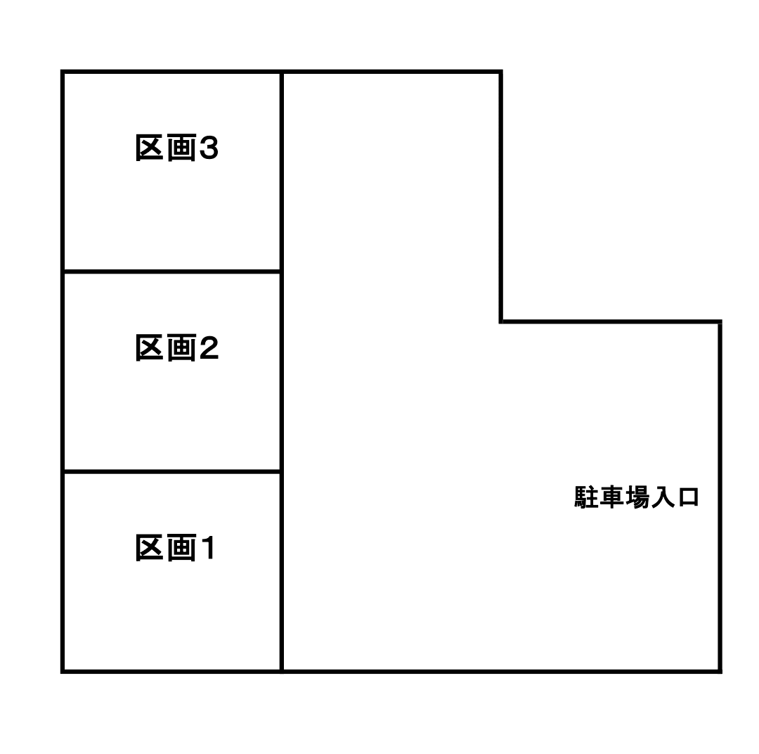 尾野モータープールの駐車配置図