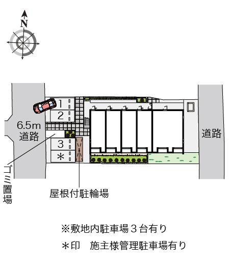 クレイノコンフォート上本町Ⅱ(57178)の駐車配置図