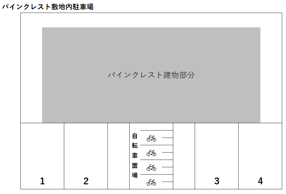 パインクレストの駐車配置図