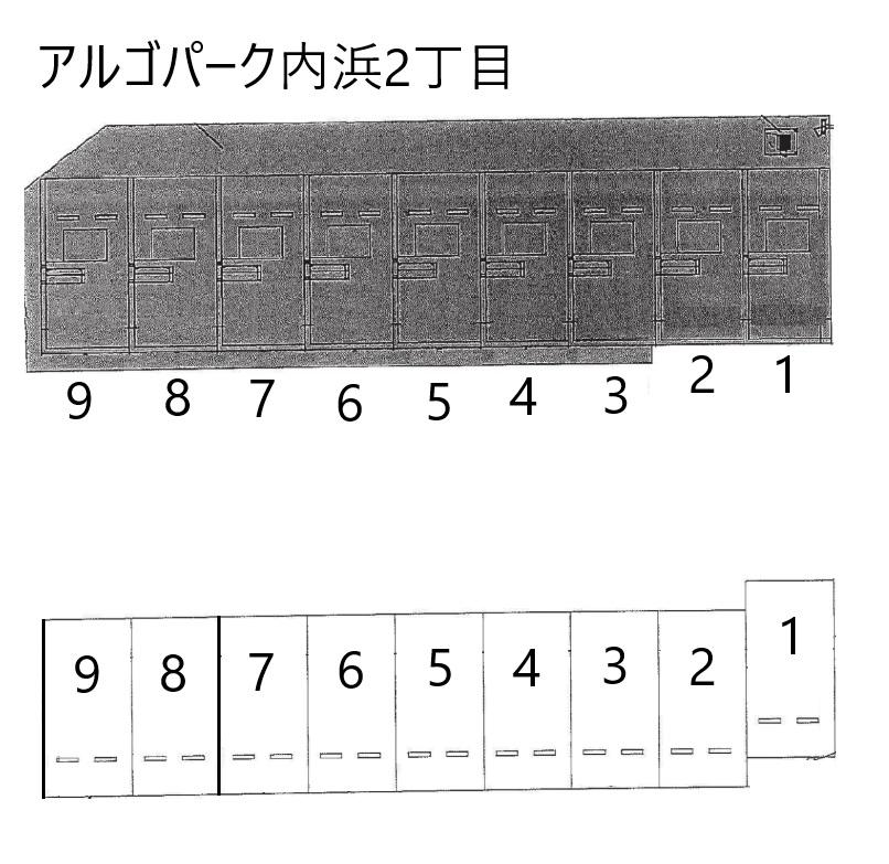 アルゴパーク内浜2丁目の駐車配置図