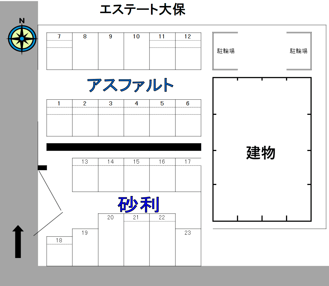 エステート大保の駐車配置図