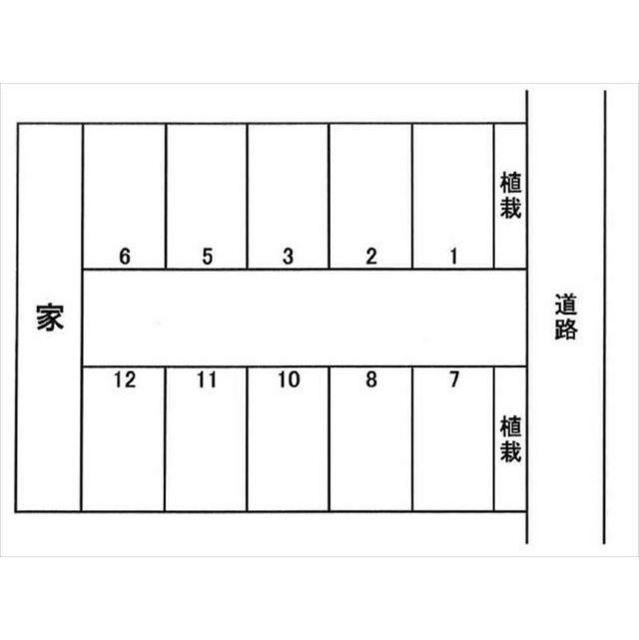 泉が丘H駐車場の駐車配置図