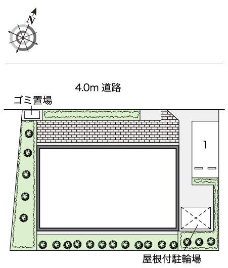 ソレイユ岡本(46702)の駐車配置図