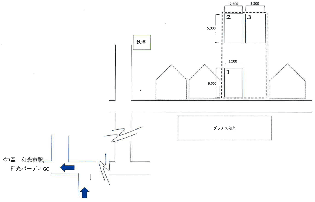 松山駐車場の駐車配置図