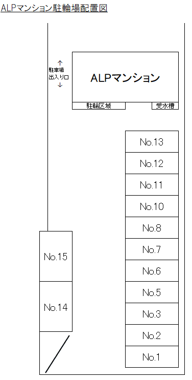 ＡＬＰマンションの駐車配置図