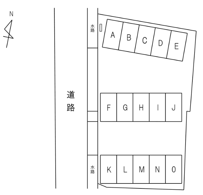 TG001 新御堂M - Touchiの駐車配置図