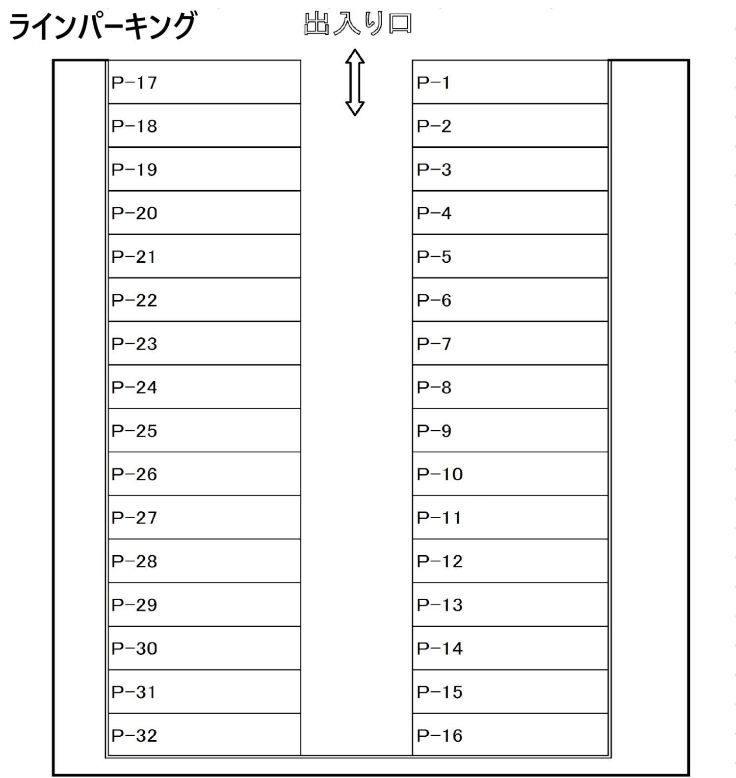 ラインパーキングの駐車配置図