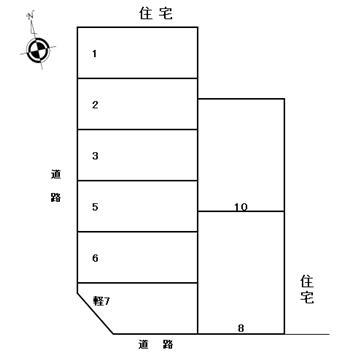 竹内Ｋ駐車場の駐車配置図