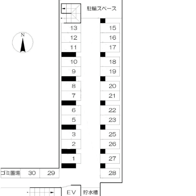スターセルシオの駐車配置図