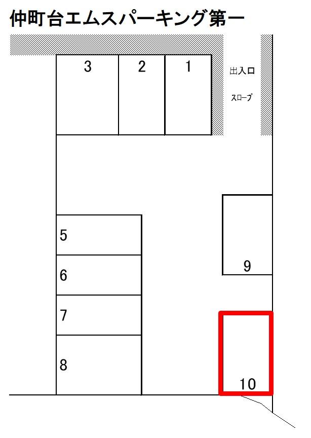 仲町台エムスパーキング第一の駐車配置図