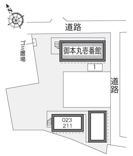 御本丸壱番館(22356)の駐車配置図