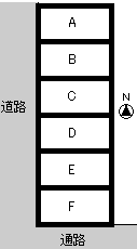 篭田1丁目青木パーキングの駐車配置図