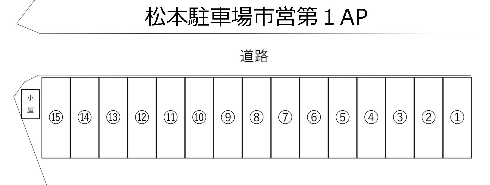 松本駐車場市営第１APの駐車配置図