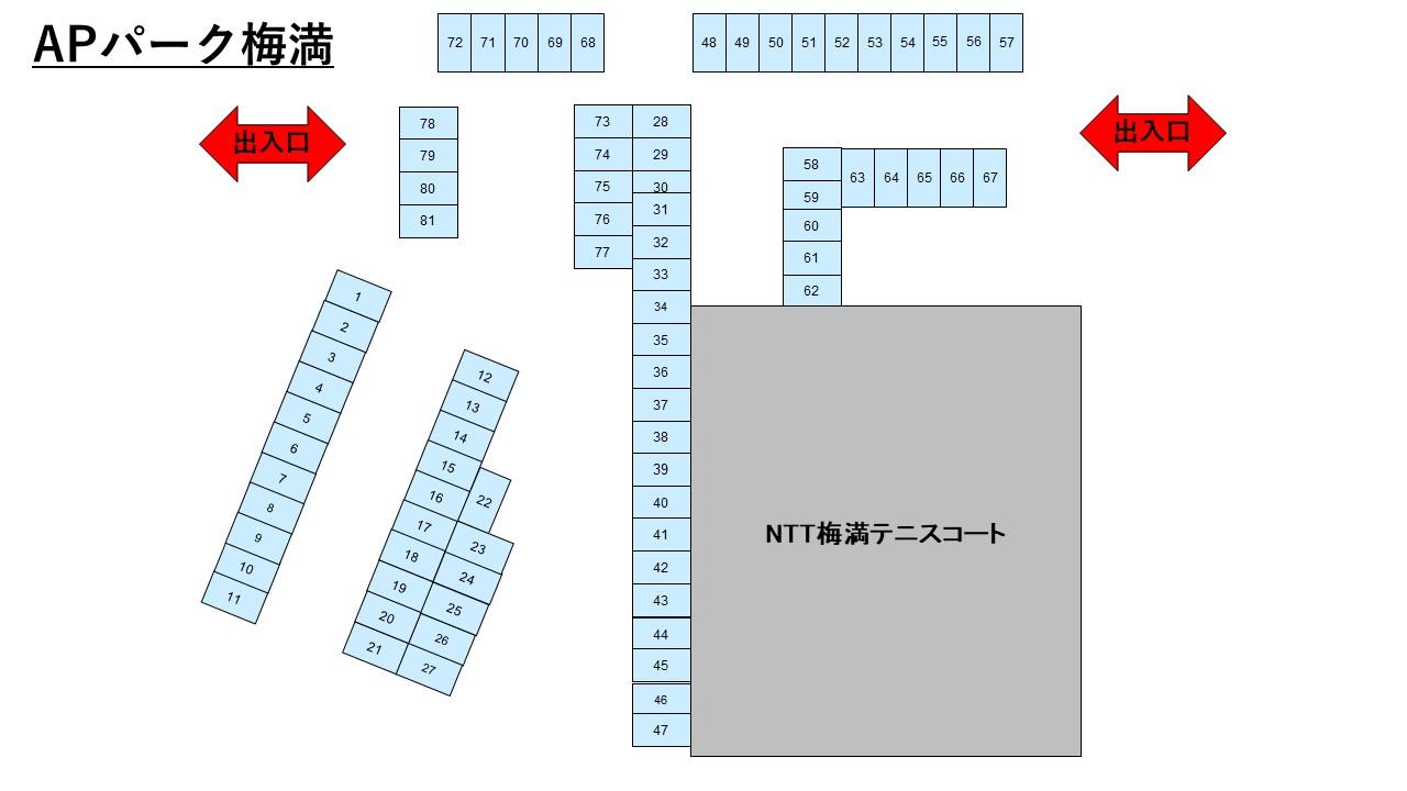 ＡＰパーク梅満の駐車配置図