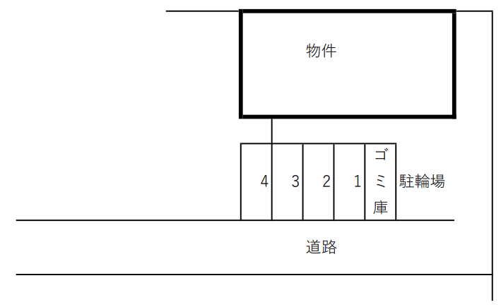 埼玉県草加市吉町1丁目駐車場（アムールstuidio）の駐車配置図