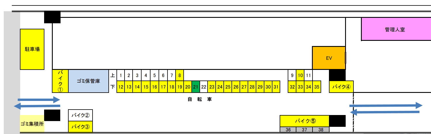 リヴシティ両国四番館の駐車配置図