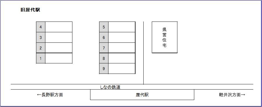 屋代駅駐車場の駐車配置図