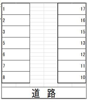 陽光台252-9駐車場の駐車配置図