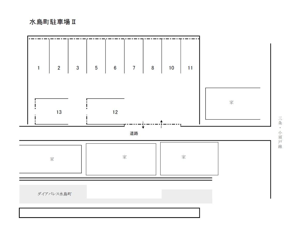 水島町駐車場Ⅱの駐車配置図