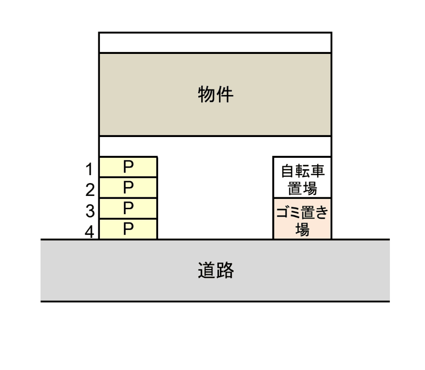 さいたま市北区東大成町2丁目駐車場（F・Ｐクレストモザール駐車場）の駐車配置図