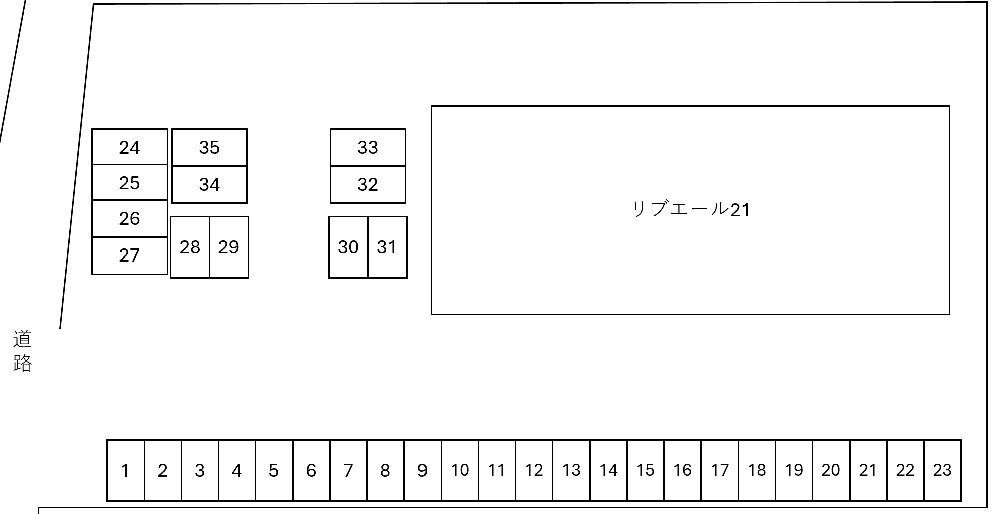 リブエール２１の駐車配置図