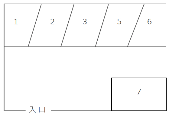 山口駐車場の駐車配置図