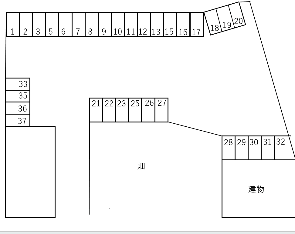 馬場駐車場(1～37)の駐車配置図