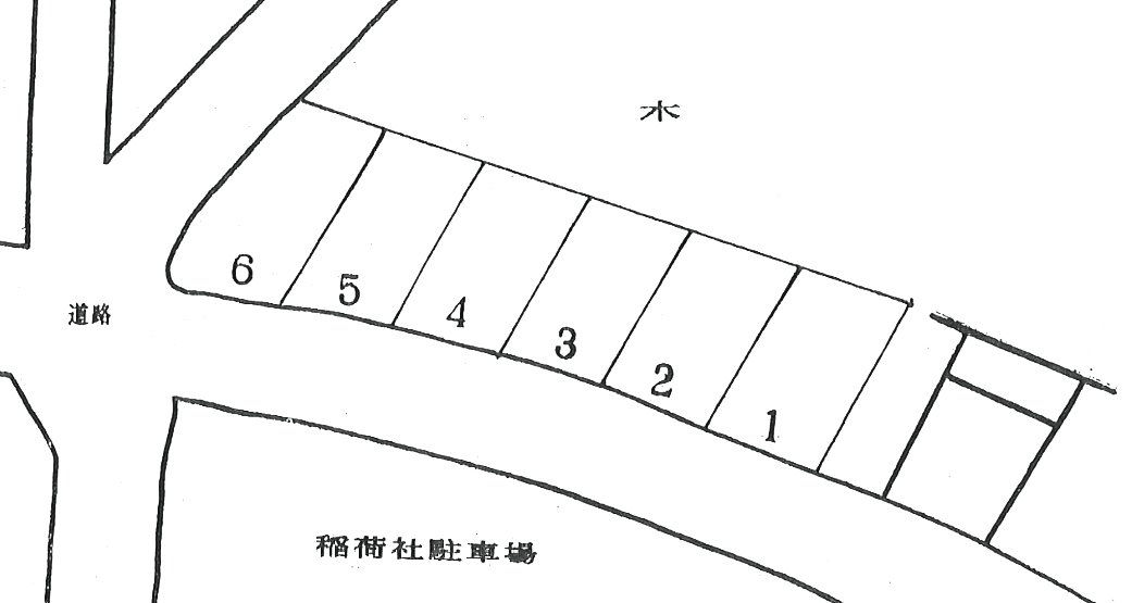 ６８・稲荷社駐車場の駐車配置図