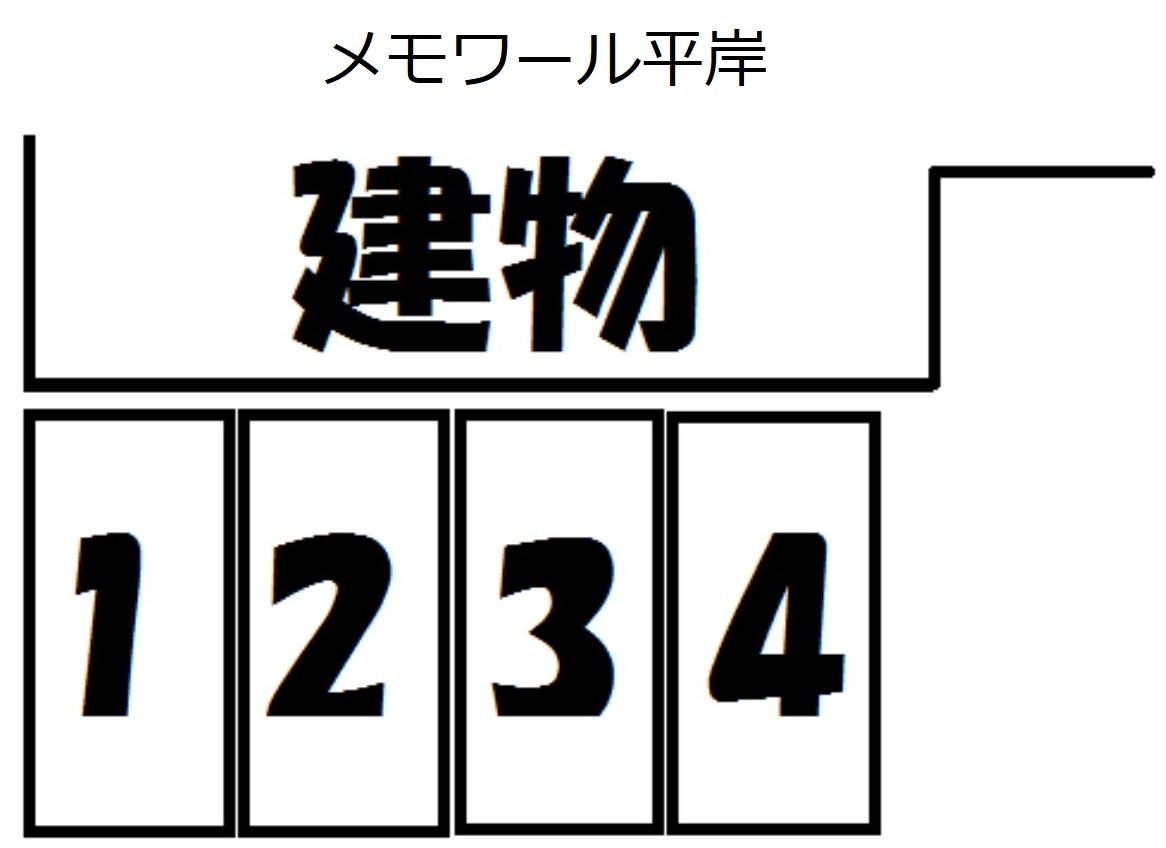メモワール平岸の駐車配置図