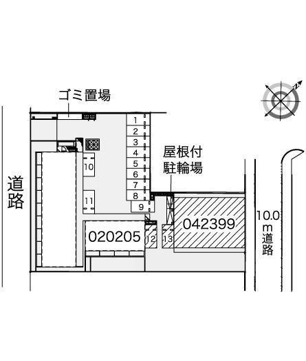 ファミリア白山(42399)の駐車配置図
