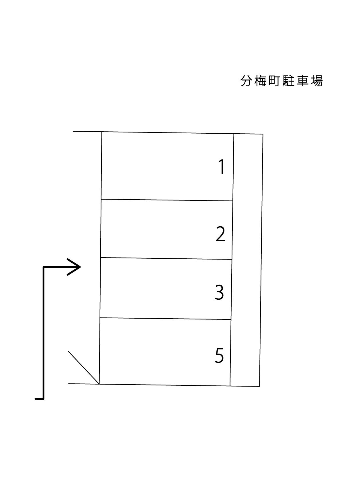 分梅町駐車場の駐車配置図