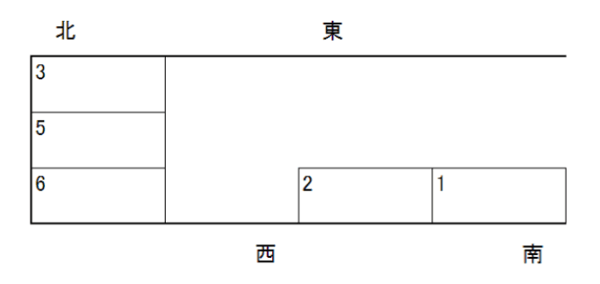 久方パーキングの駐車配置図