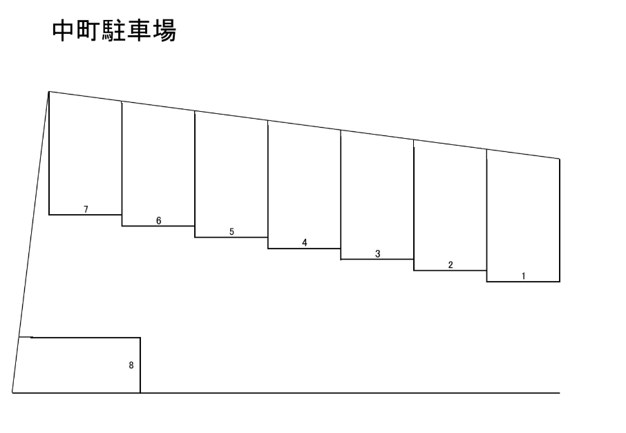 中町駐車場の駐車配置図