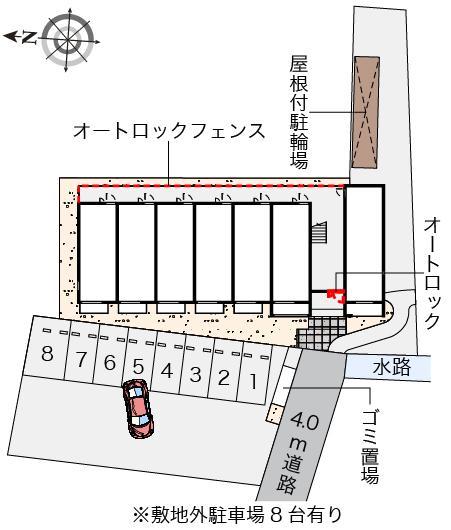ミランダ大貫(56779) 敷地外駐車場の駐車配置図