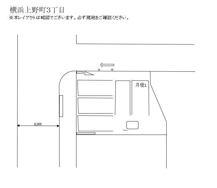 横浜上野町３丁目の駐車配置図