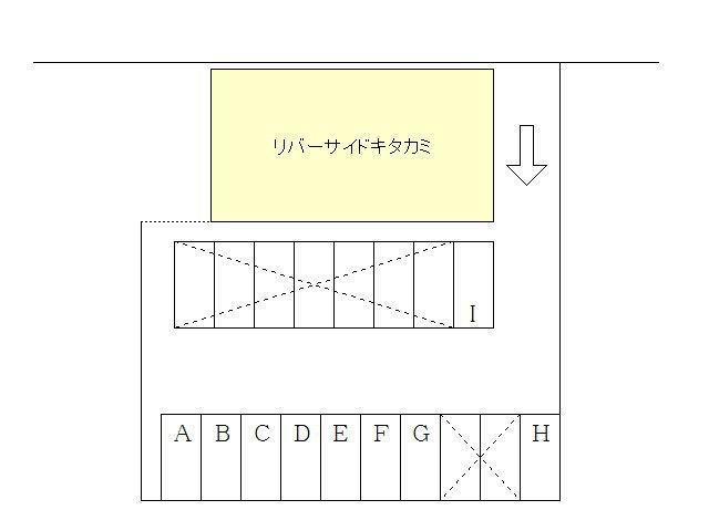 リバーサイドキタカミ月極駐車場の駐車配置図