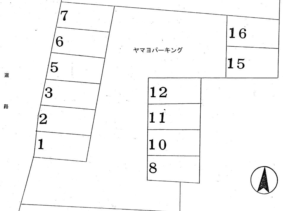 ヤマヨパーキングの駐車配置図