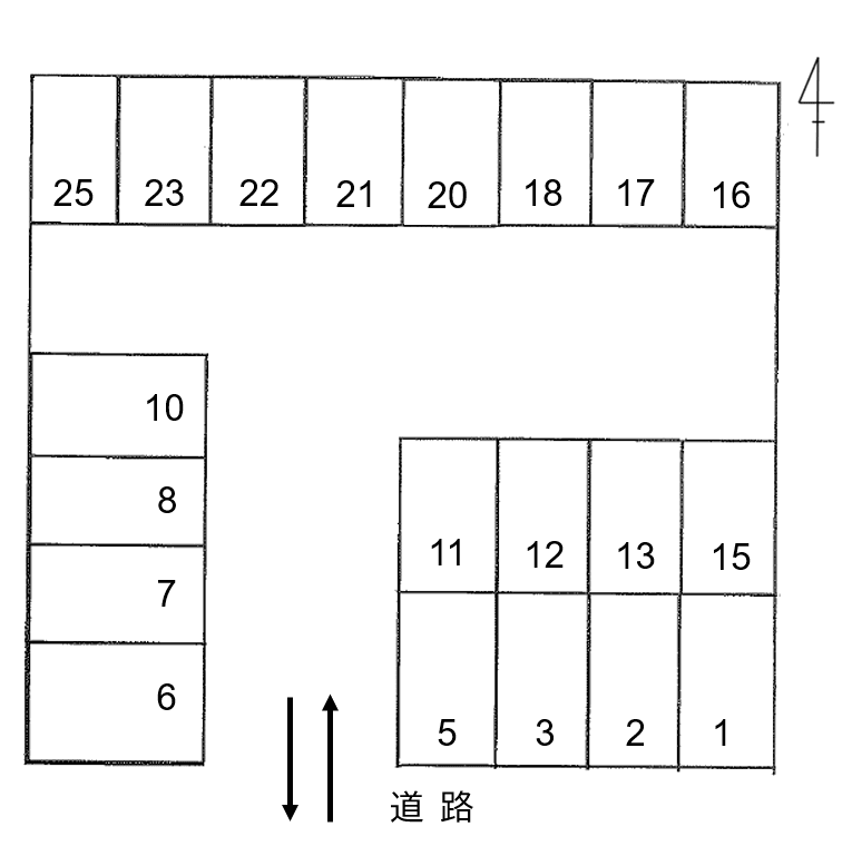 P213の駐車配置図